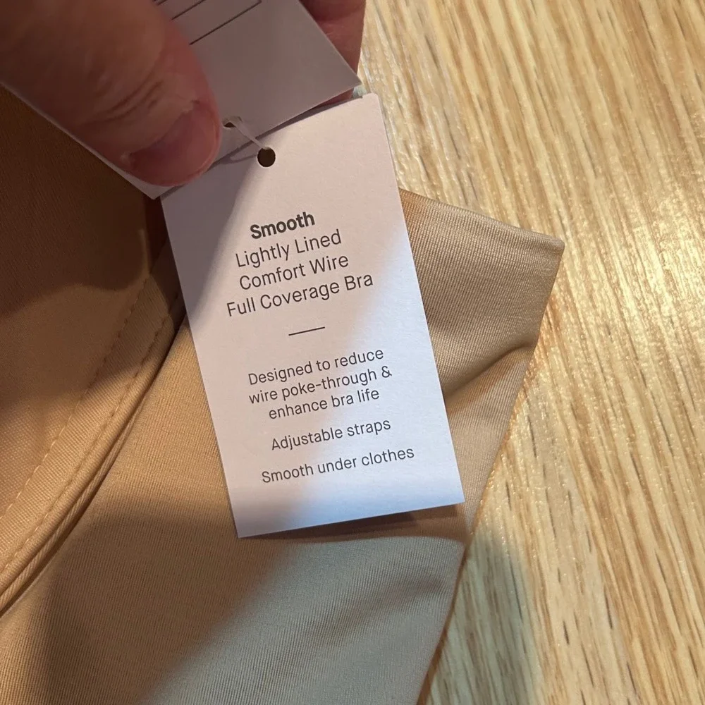 NWT Auden Smooth Lightly Lined Comfort Wire Full Coverage‎ Bra Tan 46D